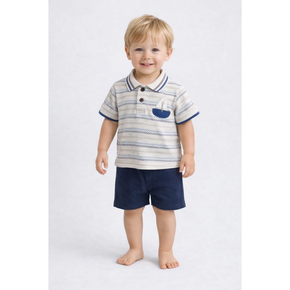 Βρεφικό Σετ Για Αγόρι 6-24 Μηνών Εκρού