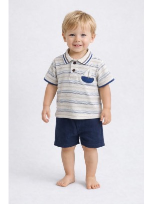 Βρεφικό Σετ Για Αγόρι 6-24 Μηνών Εκρού