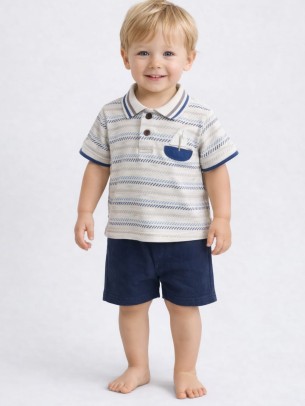 Βρεφικό Σετ Για Αγόρι 6-24 Μηνών Εκρού