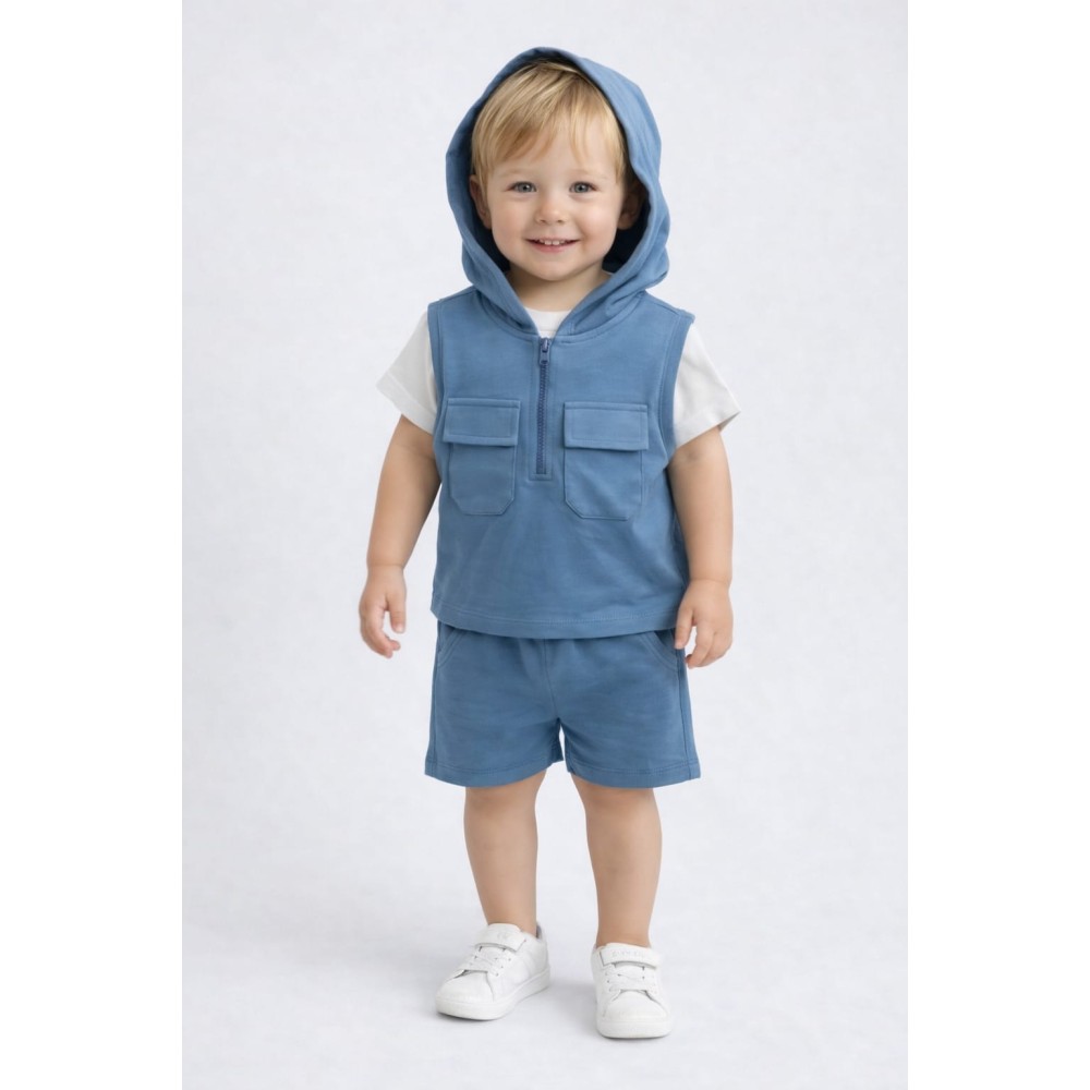 Βρεφικό Σετ 3Τμχ Για Αγόρι 6-36 Μηνών Μπλε