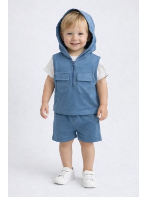 Βρεφικό Σετ 3Τμχ Για Αγόρι 6-36 Μηνών Μπλε