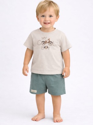 Βρεφικό Σετ Για Αγόρι 6-30 Μηνών Γκρι-Μέντα