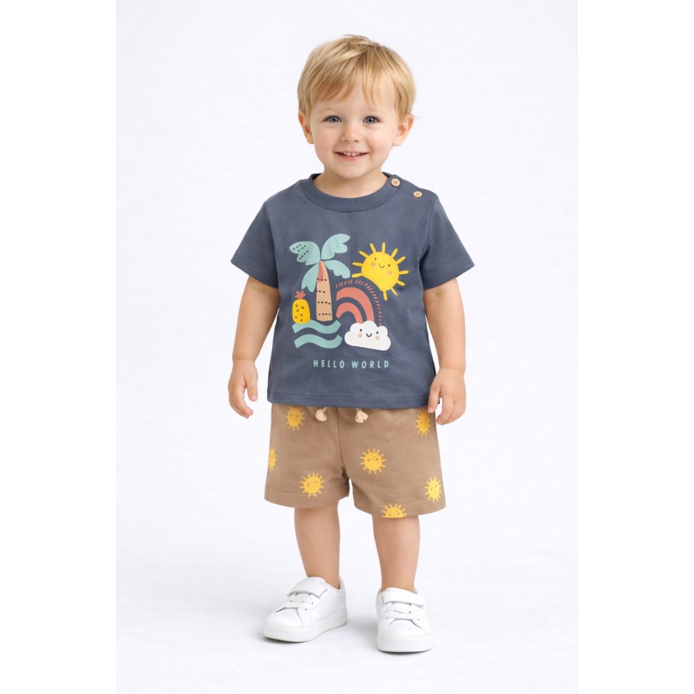 Βρεφικό Σετ Για Αγόρι 6-30 Μηνών Ανθρακί 