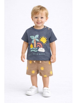 Βρεφικό Σετ Για Αγόρι 6-30 Μηνών Ανθρακί 