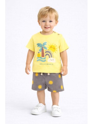 Βρεφικό Σετ Για Αγόρι 6-30 Μηνών Κίτρινο