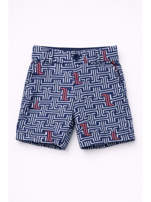 Βρεφικό Σορτς Παντελόνι  Για Αγόρι 6-36 Μηνών Σκούρο Μπλε