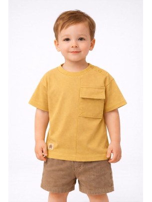 Βρεφική Μπλούζα Για Αγόρι 6-36 Μηνών Μουσταρδί