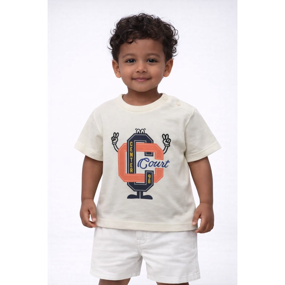 Βρεφική Μπλούζα Για Αγόρι 6-36 Μηνών Λευκό