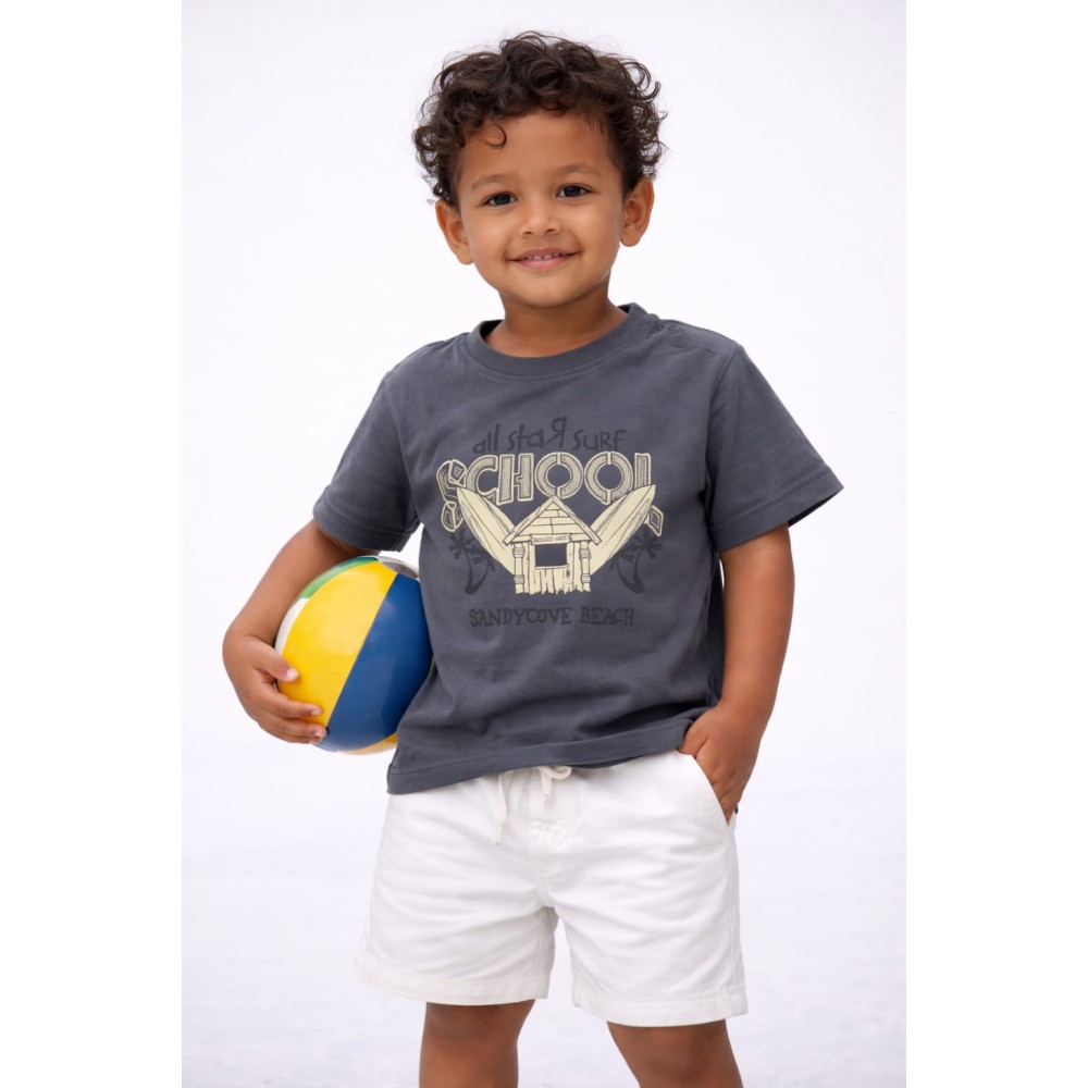 Βρεφική Μπλούζα Για Αγόρι 6-36 Μηνών Ανθρακί