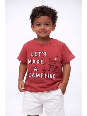 Βρεφική Μπλούζα Για Αγόρι 6-36 Μηνών Κεραμιδί