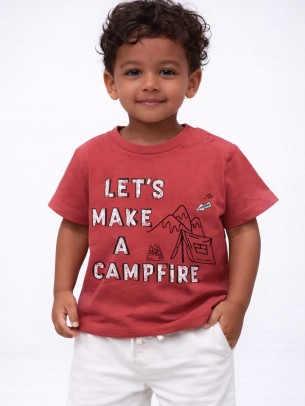 Βρεφική Μπλούζα Για Αγόρι 6-36 Μηνών Κεραμιδί