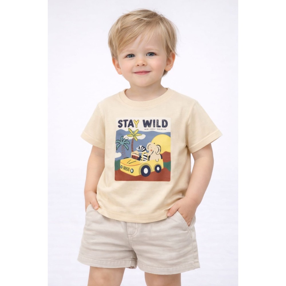 Βρεφική Μπλούζα Για Αγόρι 6-36 Μηνών Μπεζ