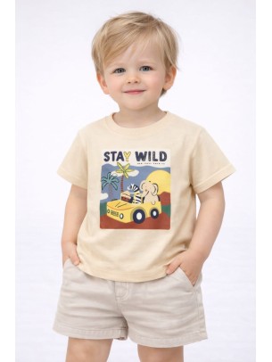 Βρεφική Μπλούζα Για Αγόρι 6-36 Μηνών Μπεζ