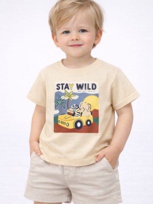 Βρεφική Μπλούζα Για Αγόρι 6-36 Μηνών Μπεζ