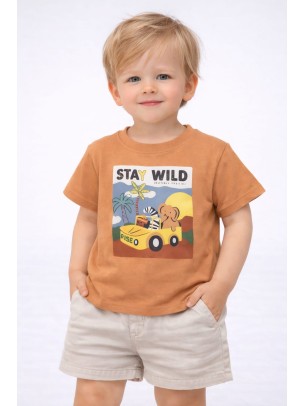 Βρεφική Μπλούζα Για Αγόρι 6-30 Μηνών Κεραμιδί