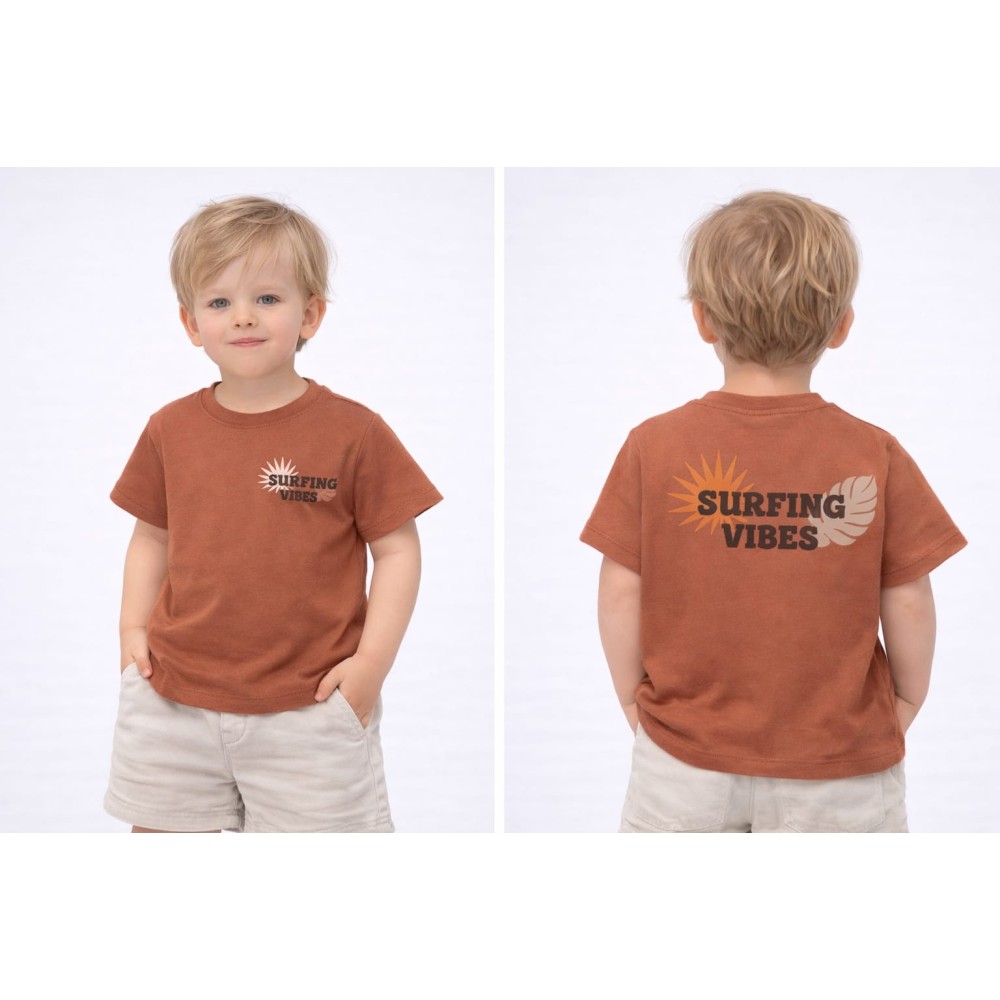 Βρεφική Μπλούζα Για Αγόρι 6-30 Μηνών Κεραμιδί