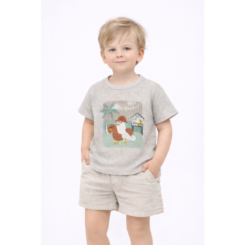 Βρεφική Μπλούζα Για Αγόρι 6-30 Μηνών Μπεζ