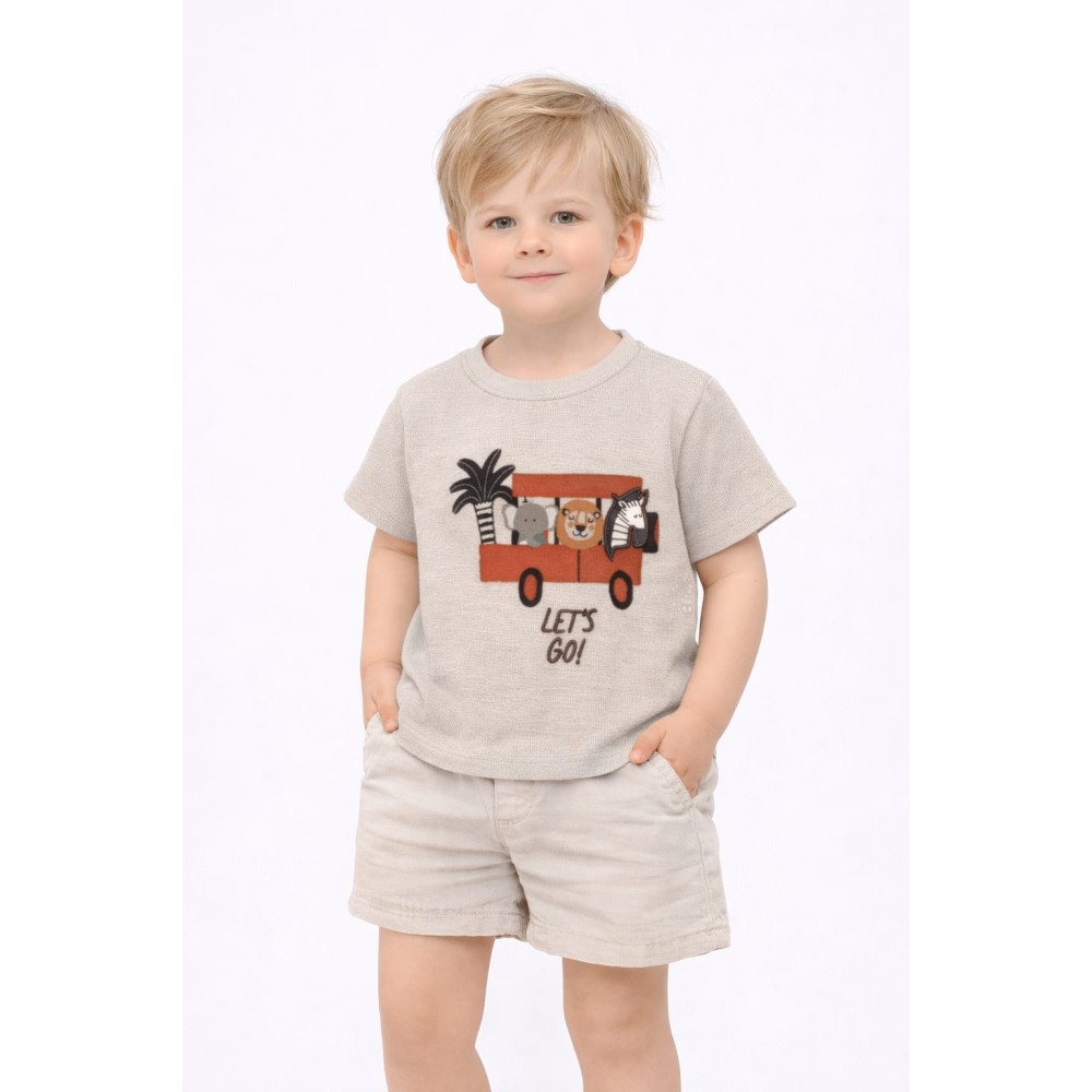 Βρεφική Μπλούζα Για Αγόρι 6-36 Μηνών Μπεζ