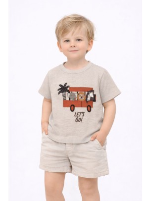 Βρεφική Μπλούζα Για Αγόρι 6-36 Μηνών Μπεζ