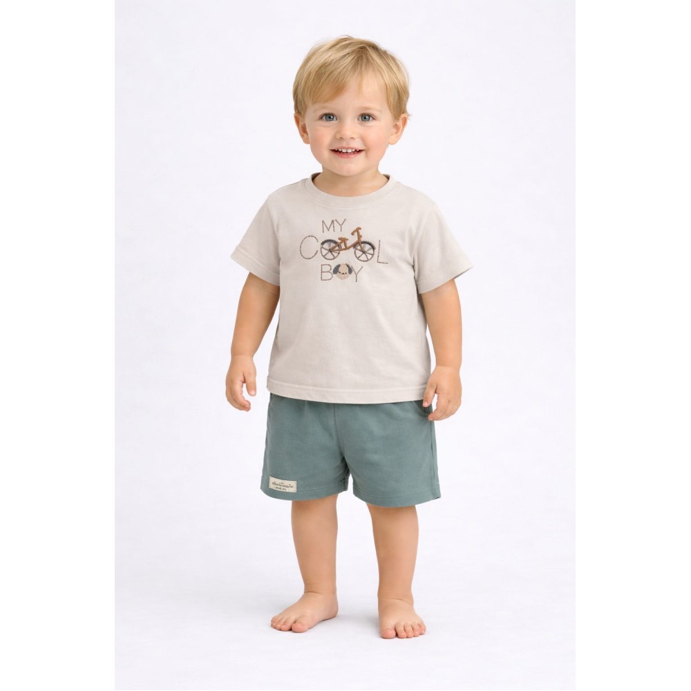 Βρεφική Μπλούζα Για Αγόρι 6-30 Μηνών Μπεζ