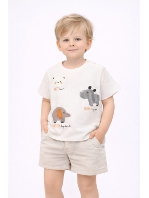 Βρεφική Μπλούζα Για Αγόρι 6-30 Μηνών Λευκό