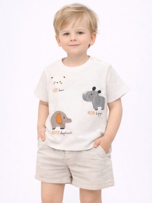 Βρεφική Μπλούζα Για Αγόρι 6-30 Μηνών Λευκό