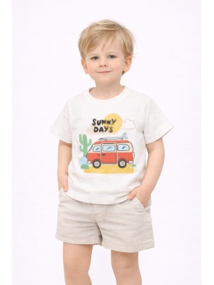 Βρεφική Μπλούζα Για Αγόρι 6-30 Μηνών Λευκό