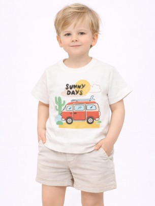 Βρεφική Μπλούζα Για Αγόρι 6-30 Μηνών Λευκό