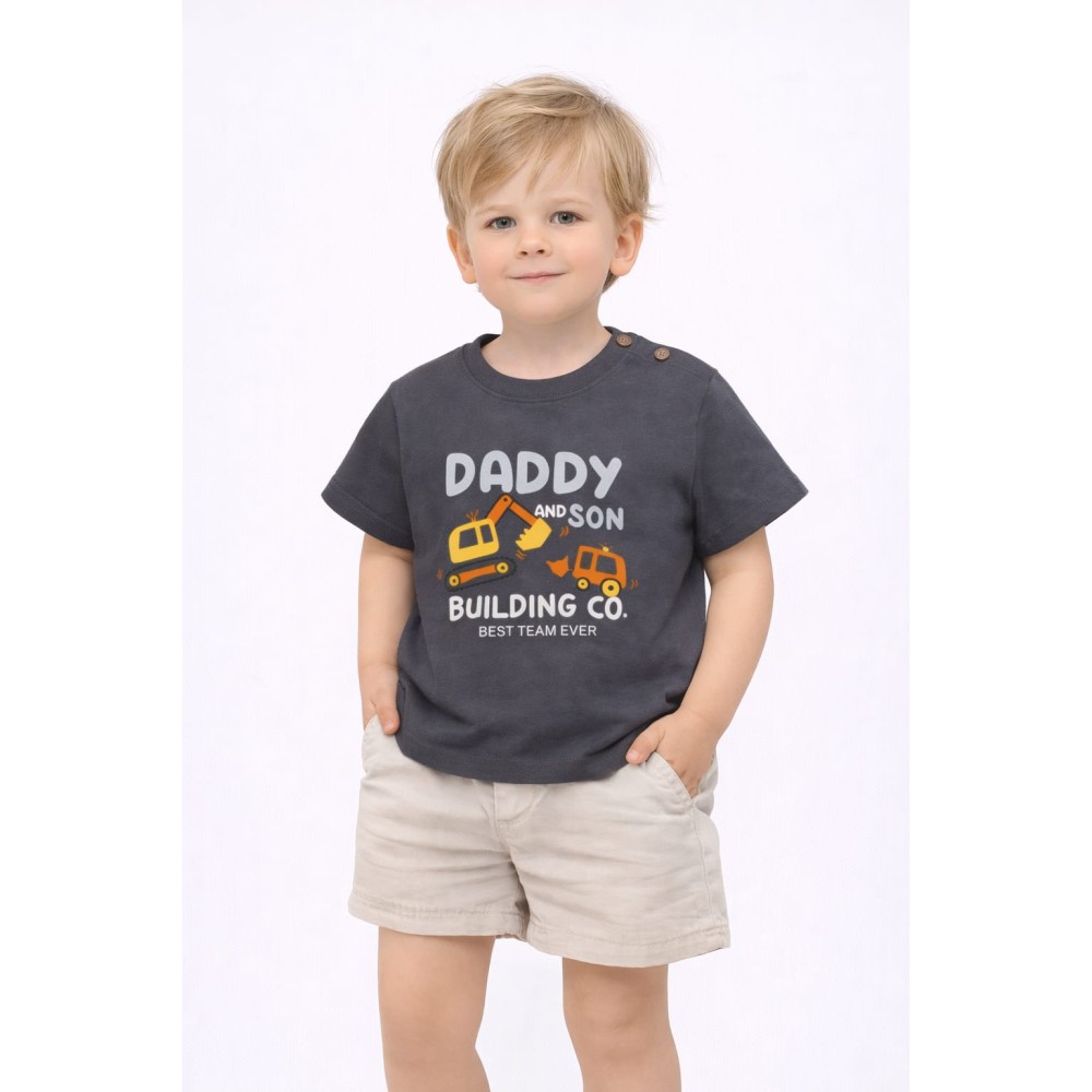 Βρεφική Μπλούζα Για Αγόρι 6-30 Μηνών Ανθρακί