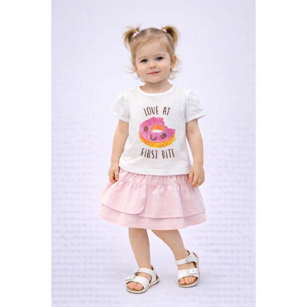 Bρεφικό Σετ Για Κορίτσι 6-36 Μηνών Λευκό - Ροζ