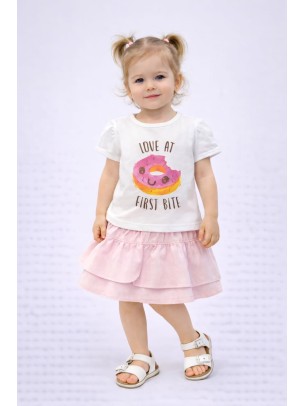 Bρεφικό Σετ Για Κορίτσι 6-36 Μηνών Λευκό - Ροζ