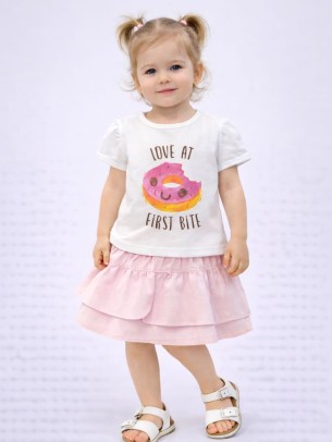 Bρεφικό Σετ Για Κορίτσι 6-36 Μηνών Λευκό - Ροζ