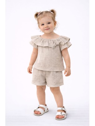 Bρεφικό Σετ Για Κορίτσι 6-36 Μηνών Εκρού