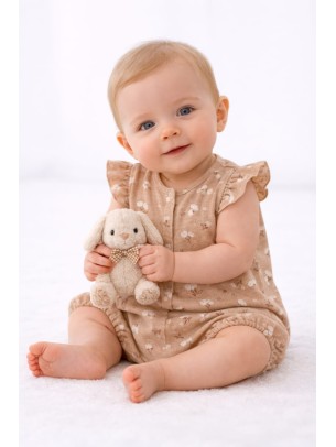 Βρεφικό Φορμάκι Για Κορίτσι 0-6 Μηνών Καφέ