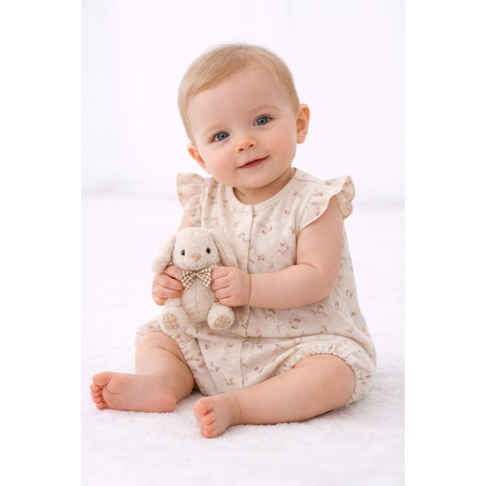 Βρεφικό Φορμάκι Για  Κορίτσι 0-6 Μηνών Εκρού