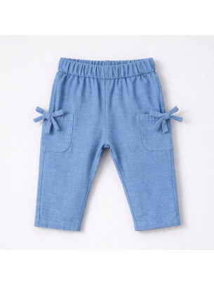 Βρεφικό Παντελόνι Για Κορίτσι 6-36 Μηνών Μπλε