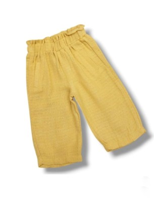 Βρεφικό Παντελόνι Για Κορίτσι 6-36 Μηνών Μουσταρδί