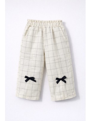 Βρεφικό Παντελόνι Για Κορίτσι 6-36 Μηνών Εκρού