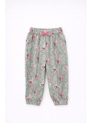 Βρεφικό Παντελόνι Για Κορίτσι 9-36 Μηνών Πράσινο