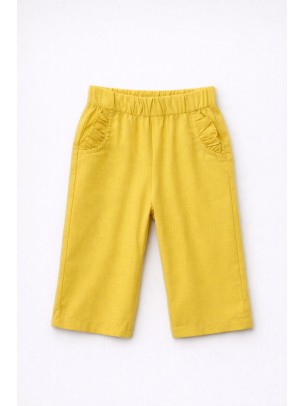 Βρεφικό Παντελόνι Για Κορίτσι 6-36 Μηνών Μουσταρδί