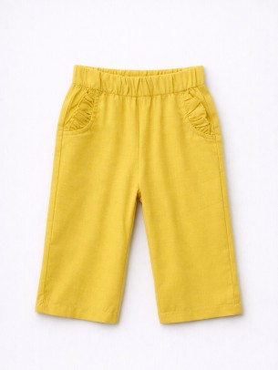 Βρεφικό Παντελόνι Για Κορίτσι 6-36 Μηνών Μουσταρδί