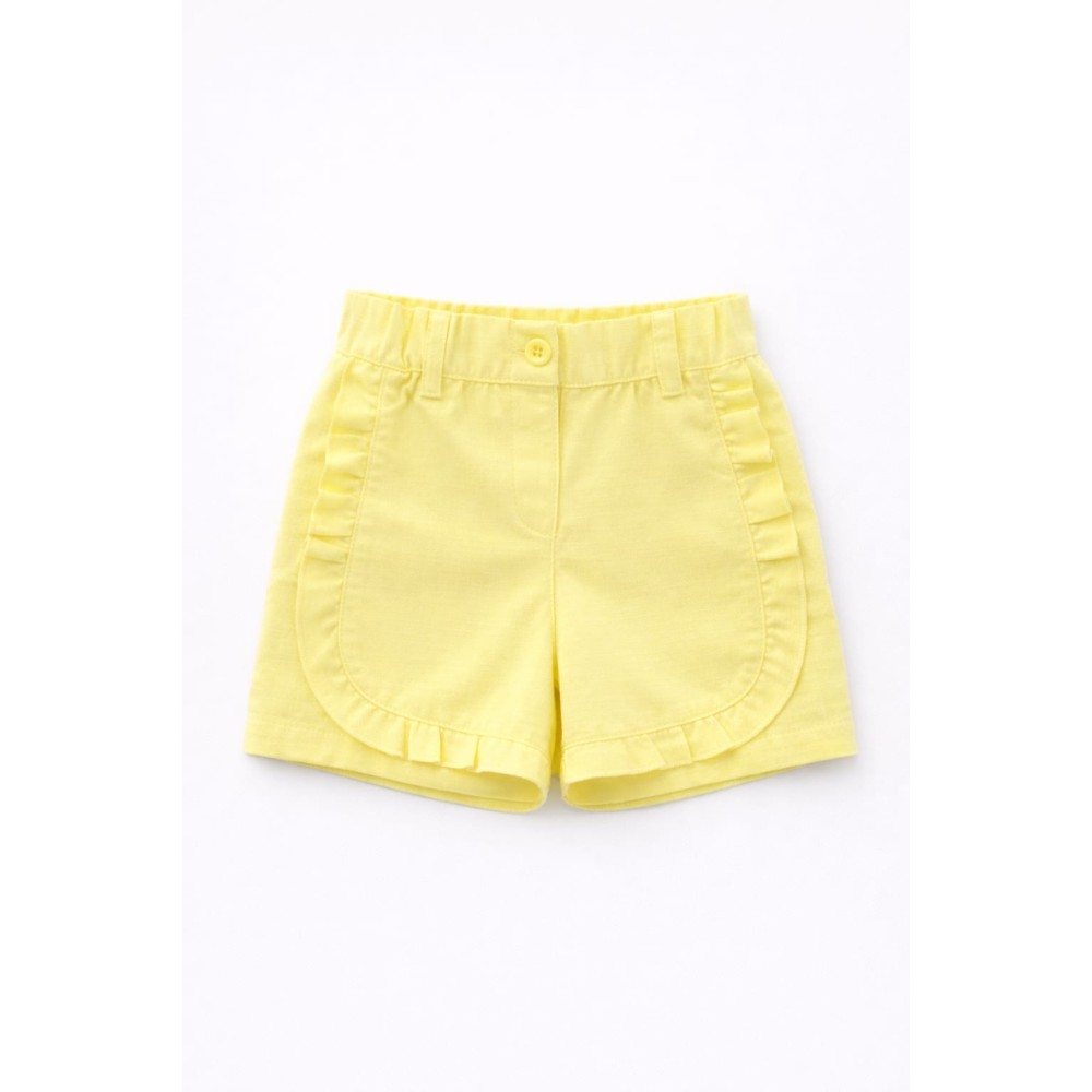Βρεφικό Σορτς Παντελόνι Για Κορίτσι 6-36 Μηνών Κίτρινο