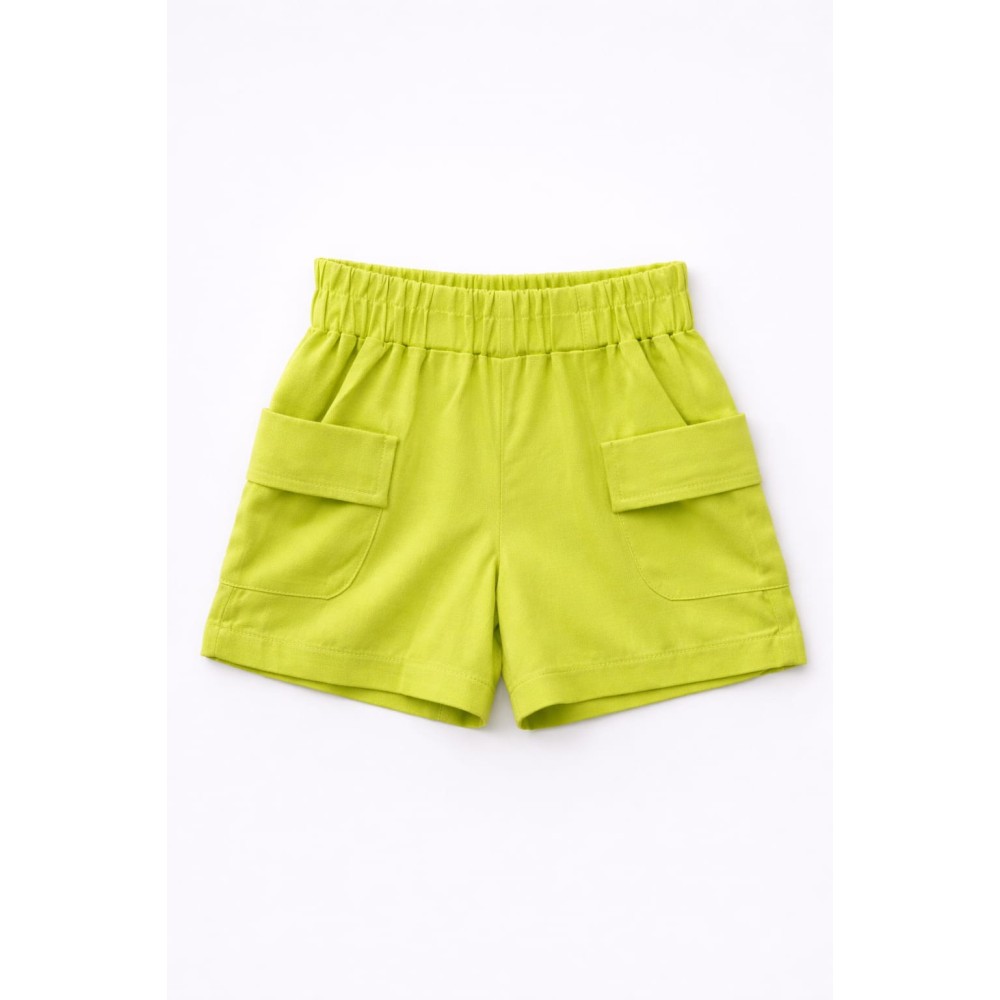 Βρεφικό Σορτς Παντελόνι Για Κορίτσι 6-36 Μηνών Κίτρινο Νεον
