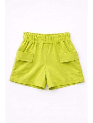 Βρεφικό Σορτς Παντελόνι Για Κορίτσι 6-36 Μηνών Κίτρινο Νεον