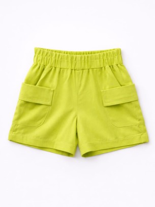 Βρεφικό Σορτς Παντελόνι Για Κορίτσι 6-36 Μηνών Κίτρινο Νεον