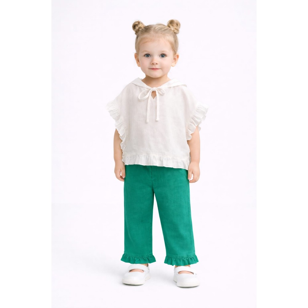 Bρεφικό Σετ Για Κορίτσι 6-36 Μηνών Λευκό - Πράσινο