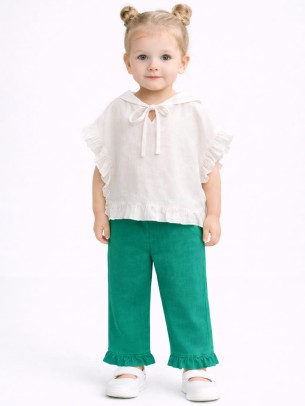 Bρεφικό Σετ Για Κορίτσι 6-36 Μηνών Λευκό - Πράσινο