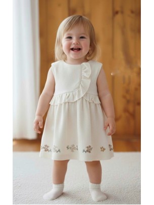 Βρεφικό Φόρεμα 6-36  Μηνών Εκρού