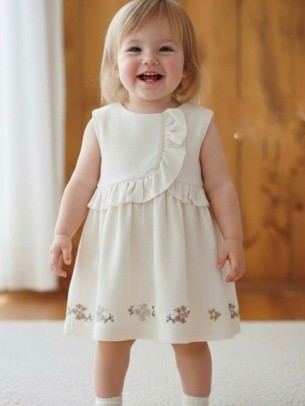 Βρεφικό Φόρεμα 6-36  Μηνών Εκρού