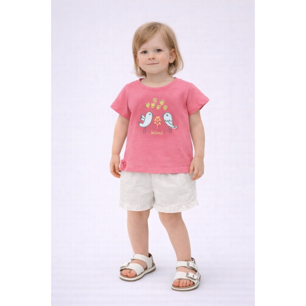 Βρεφικό Σετ Για Κορίτσι 6-36 Μηνών Ροζ- Λευκό